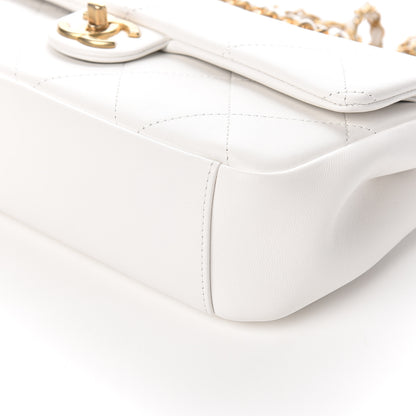 Chanel Lambskin A Real Catch Flap Bag White 8 of 13