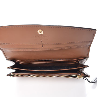 Burberry Grainy Calfskin House Check Continental Wallet Tan 5 of 8