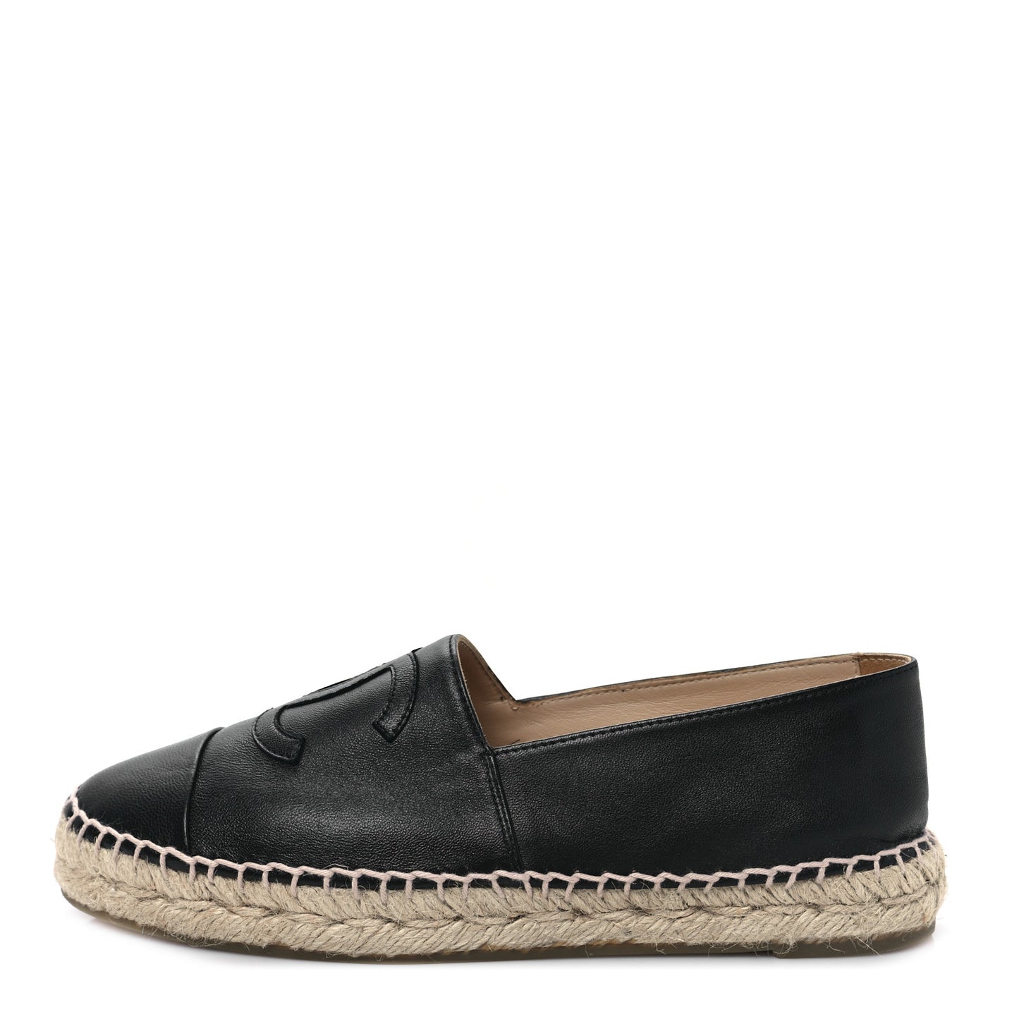 Lambskin CC Espadrilles 37 Black