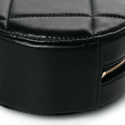 Chanel Shiny Goatskin Quilted Chanel 19 Round Clutch With Chain Black 6 of 11