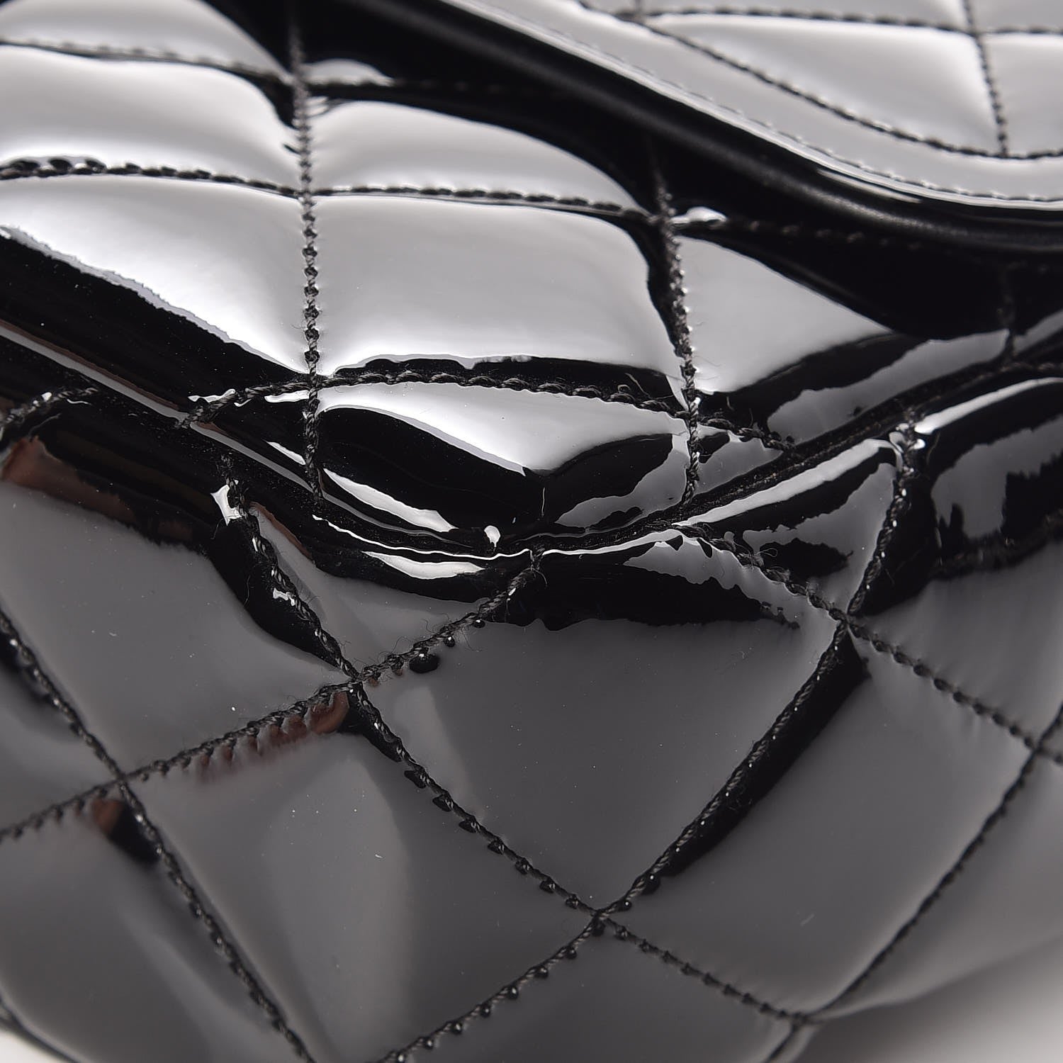 Chanel Patent Quilted Large Coco Shine Flap Black 9 of 11