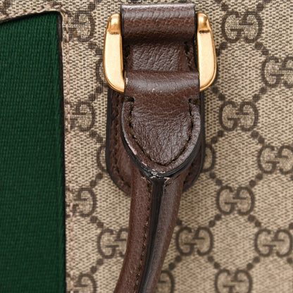 Gucci GG Supreme Monogram Web XL Animalier Top Handle Tote Brown 9 of 12