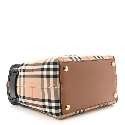 Burberry Calfskin Vintage Check Triple Stud Mini Belt Bag Archive Beige 4 of 16