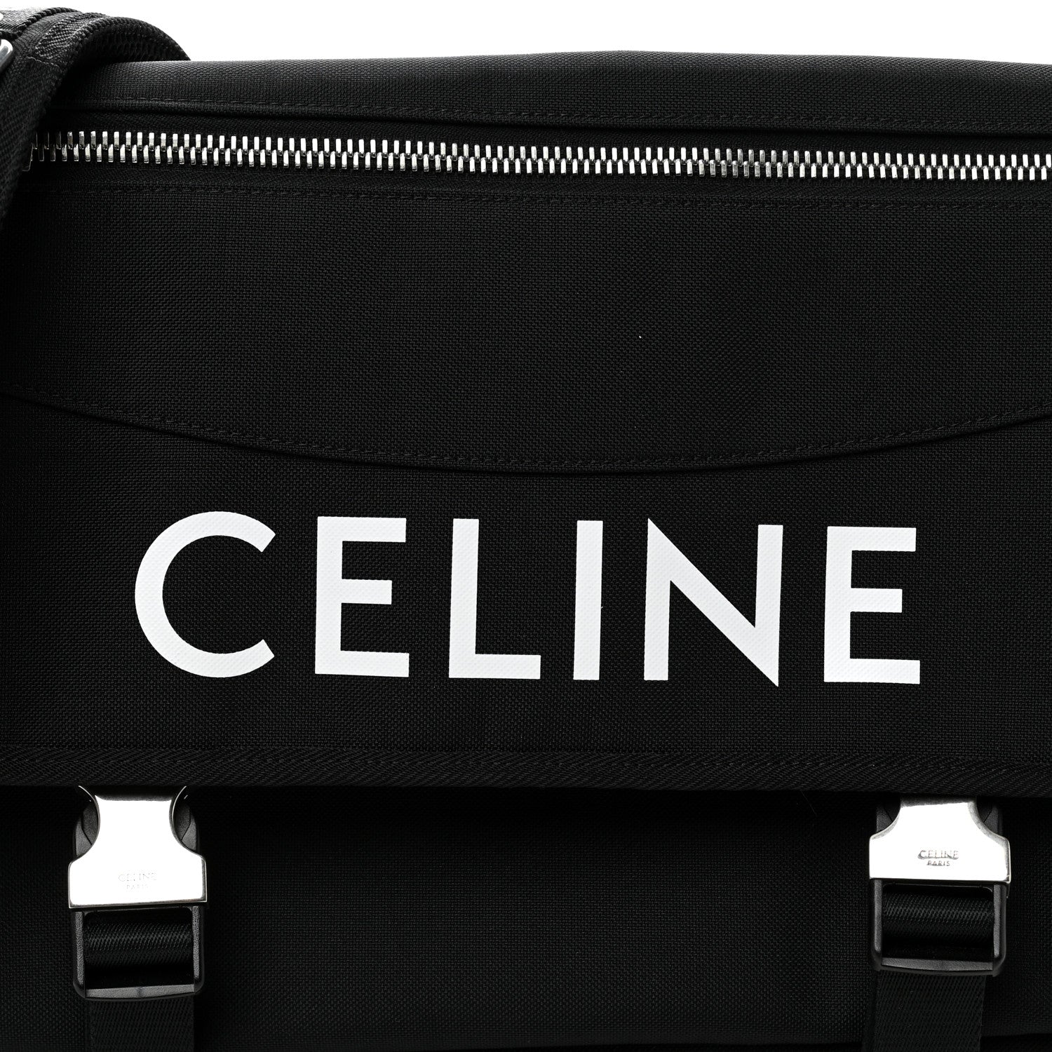 Celine Canvas Trekking Large Messenger Bag Black 7 of 10