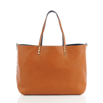 Valentino Garavani Pebbled Calfskin Medium Rockstud Reversible Tote Light Cuir Marine 3 of 9