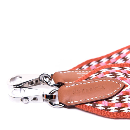 Hermes Toile Swift 50mm Sangle Allegro Shoulder Strap Rose Confetti White Gold 3 of 3