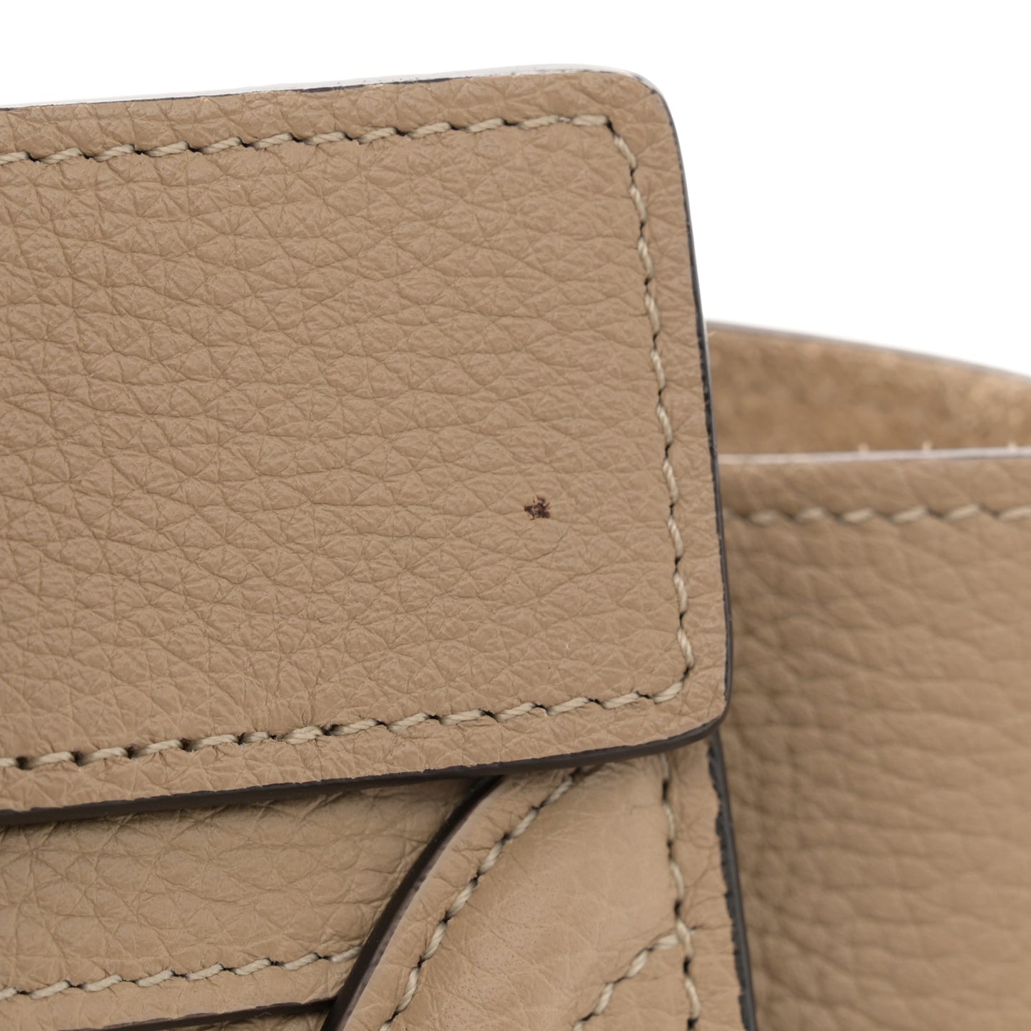 Drummed Calfskin Nano Luggage Dune