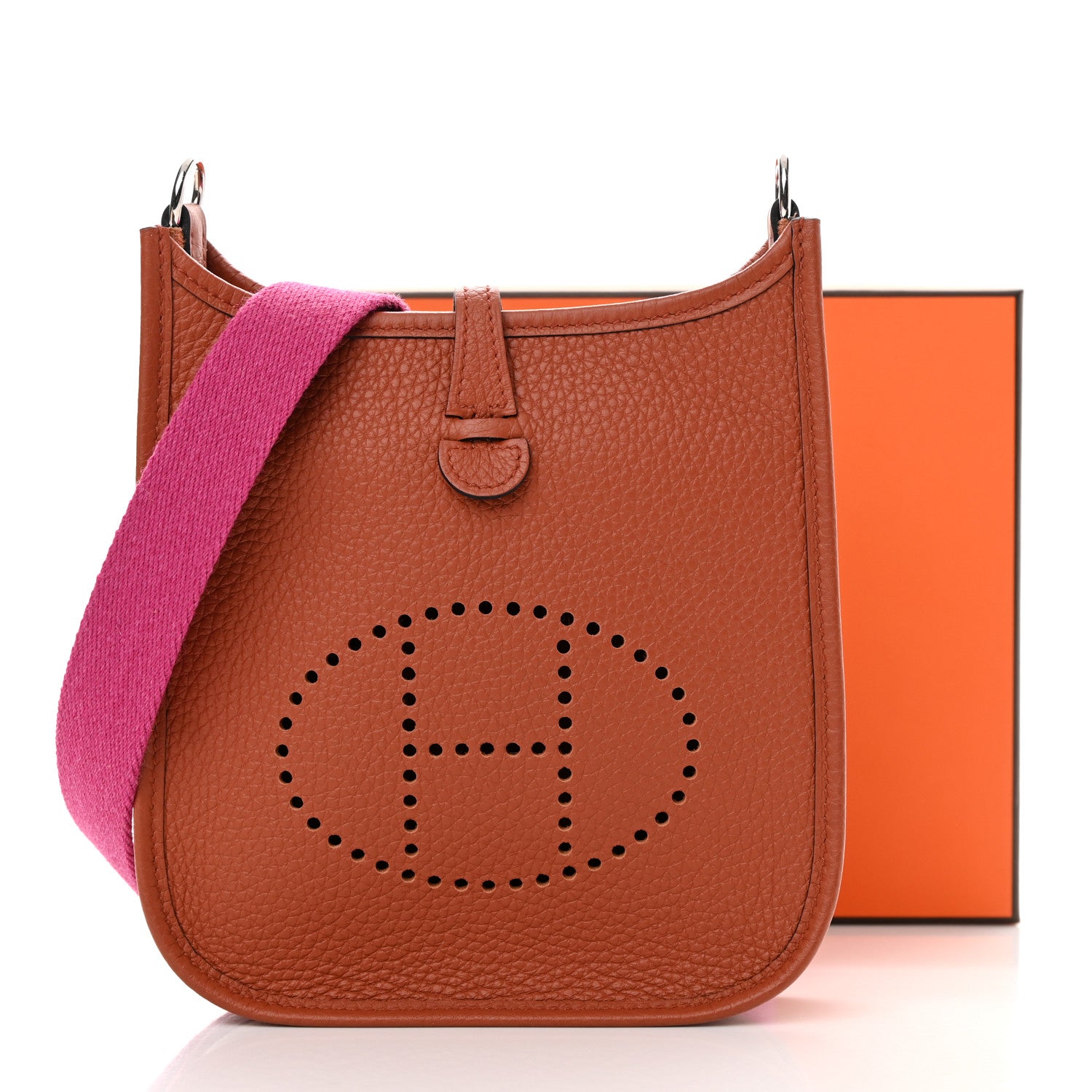 Hermes Taurillon Clemence Amazone Evelyne TPM Cuivre Magnolia 11 of 11