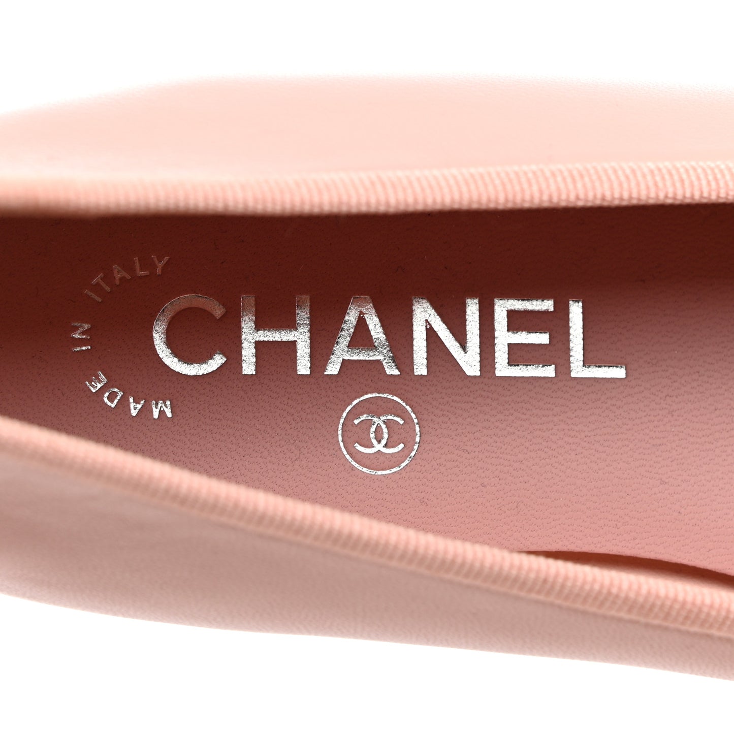 Lambskin Cap Toe CC Ballerina Flats 37.5 Light Pink Dark Pink