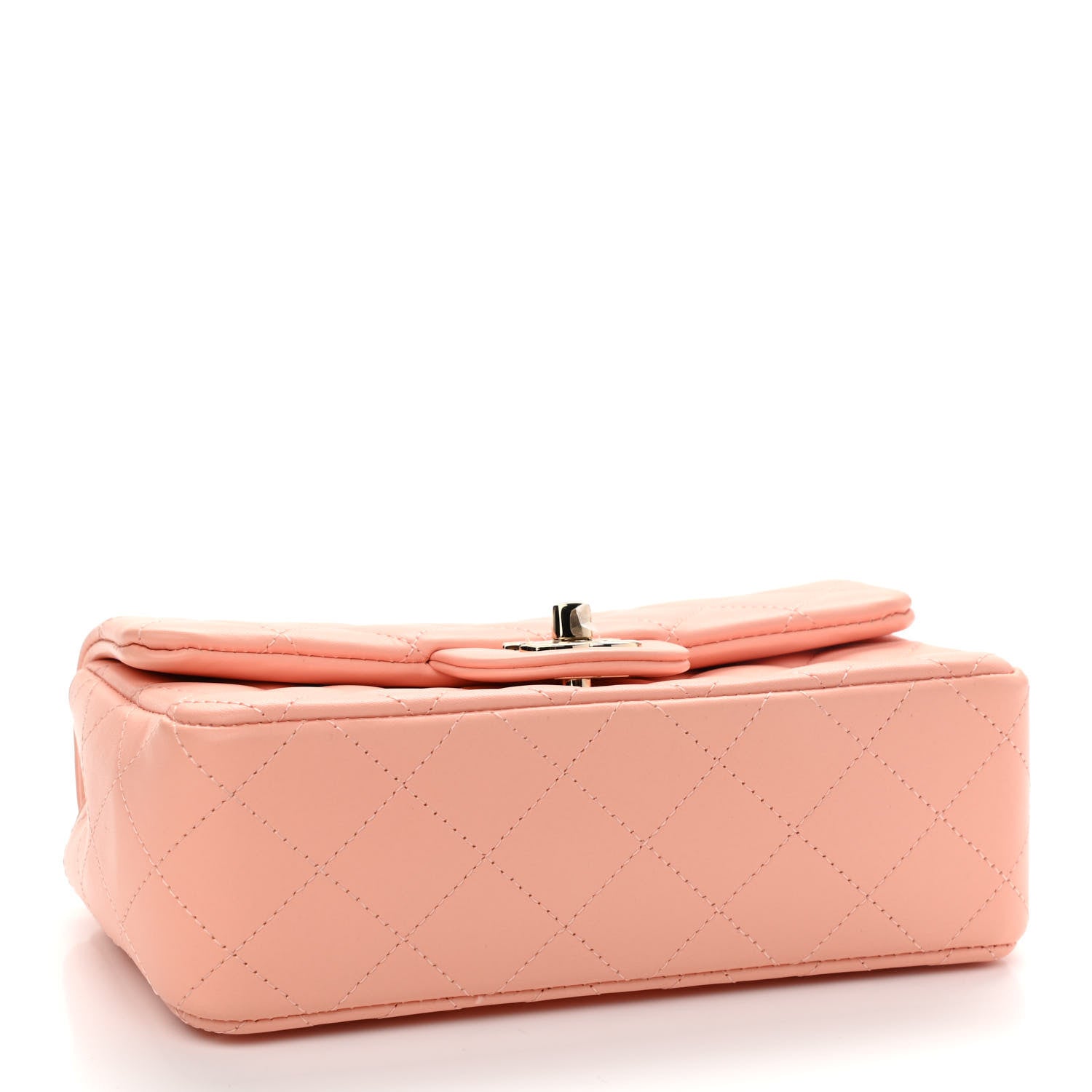 Chanel Lambskin Quilted Mini Rectangular Flap Light Pink 4 of 9