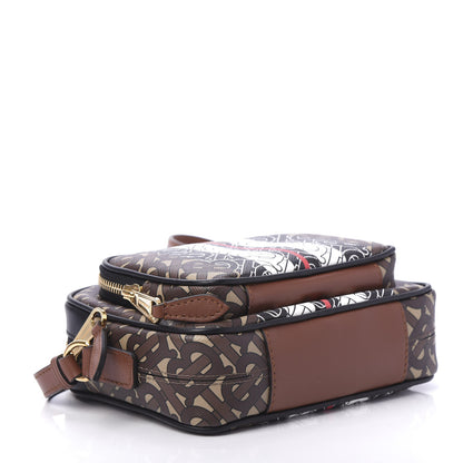 Burberry E-Canvas Monogram Stripe Camera Bag Bridle Brown 4 of 9