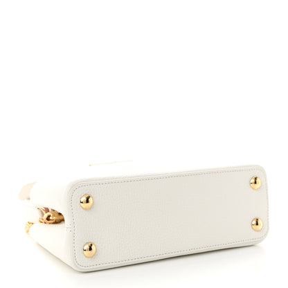 Louis Vuitton Taurillon Flower Chain Capucines BB White 4 of 10