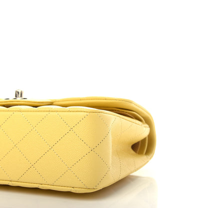 Chanel Caviar Quilted Small Double Flap Yellow 9 of 10