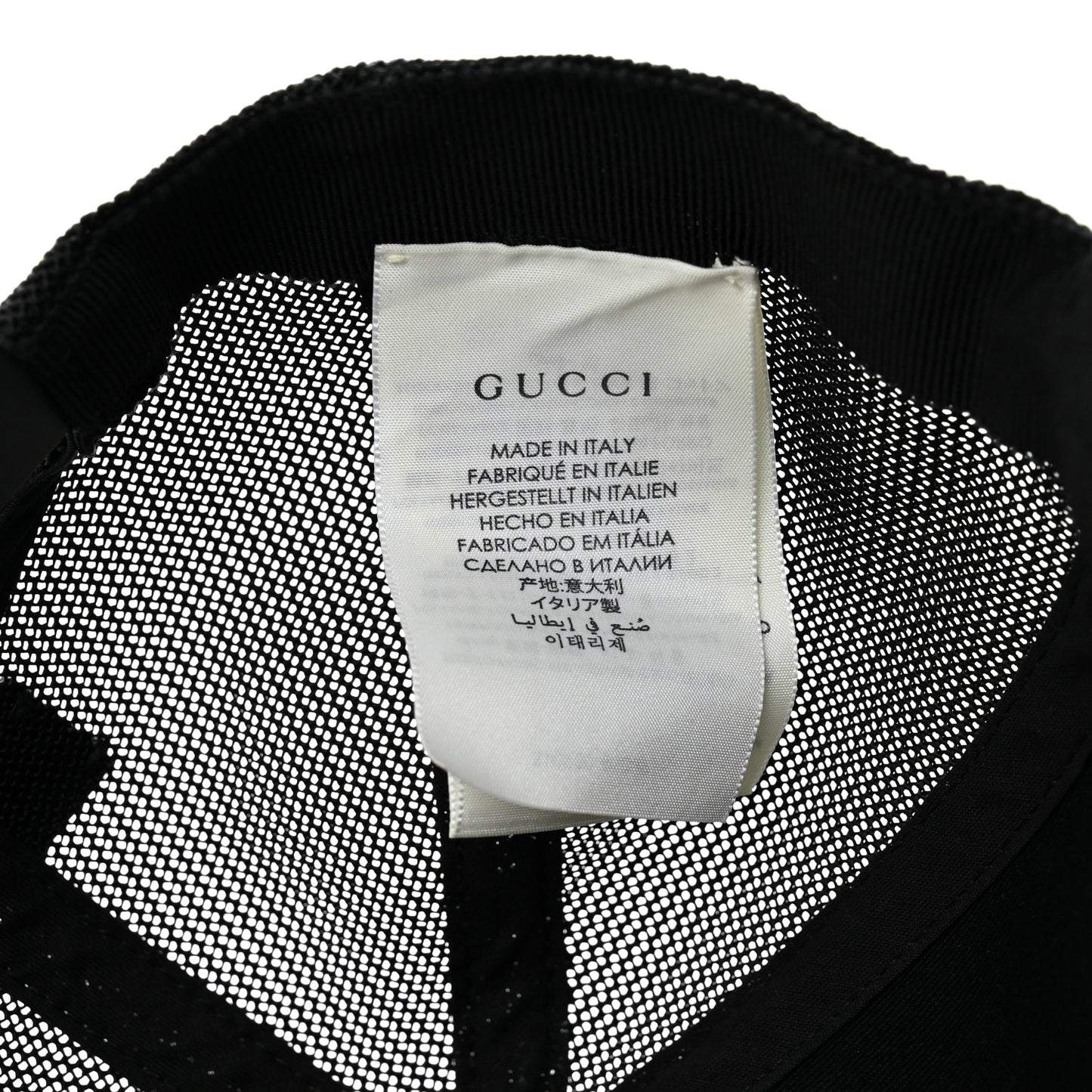 GG Supreme Monogram Baseball Hat S 57 Black