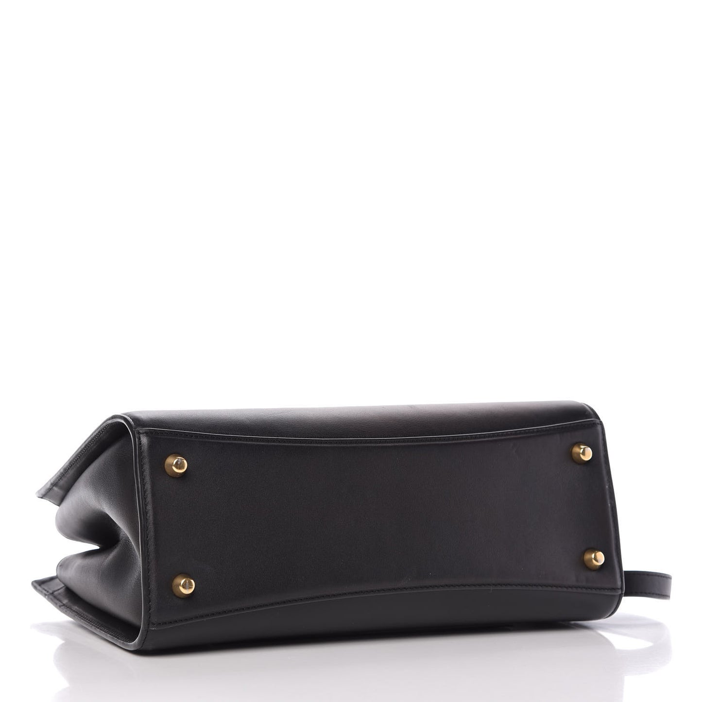 Calfskin Small West End Top Handle Bag Black