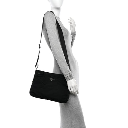 Prada Tessuto Nylon Messenger Bag Black 2 of 10