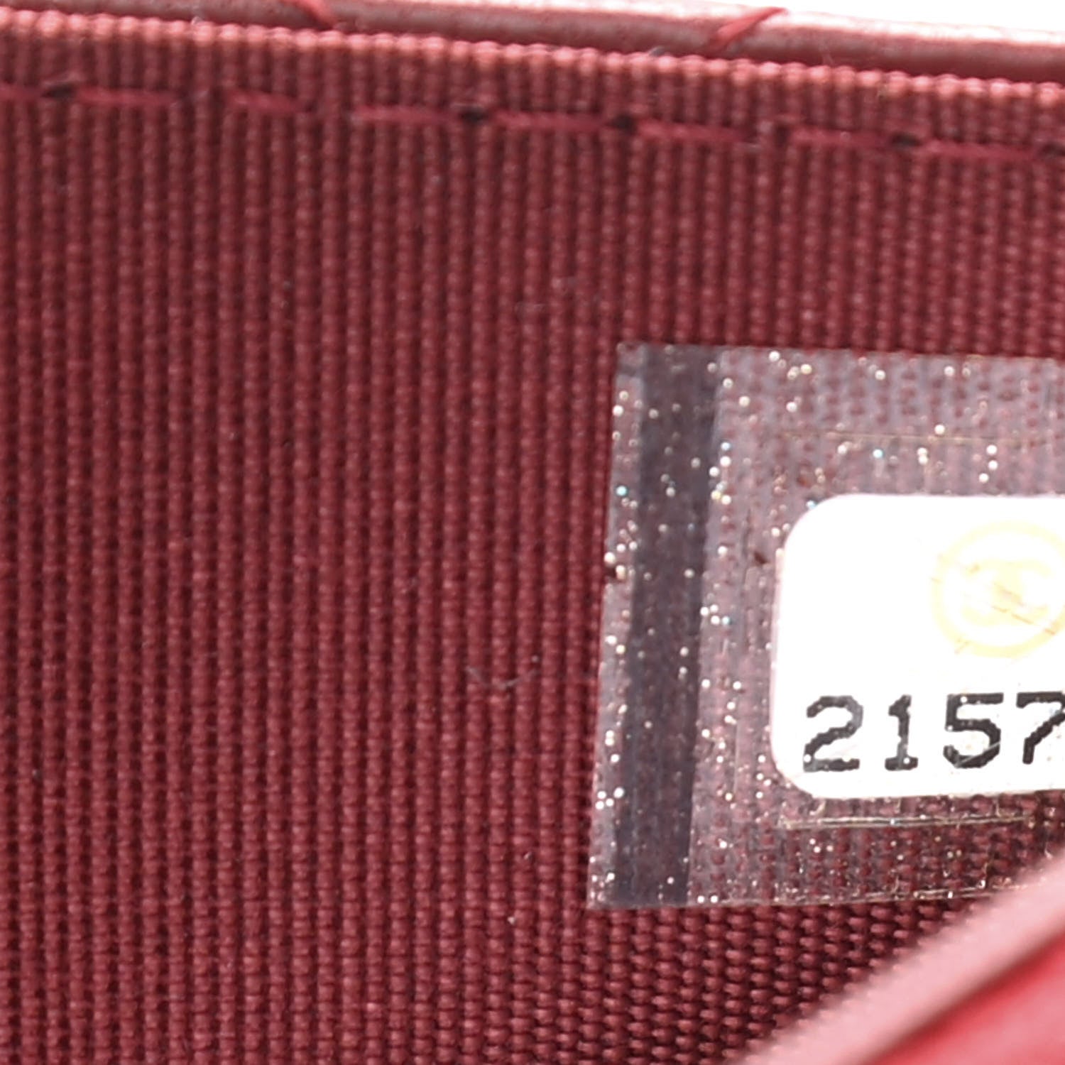 Chanel Lambskin Quilted Boy Wallet On Chain WOC Dark Red 7 of 10