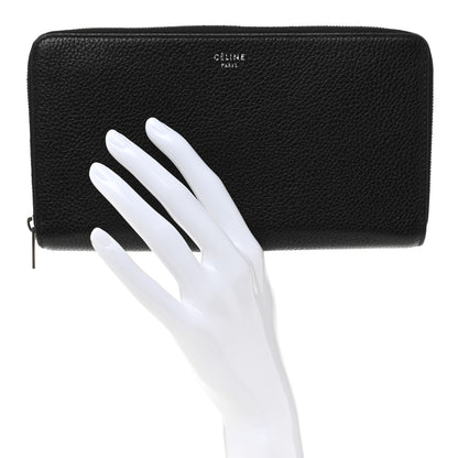 Celine Calfskin Large Zip Around Multifunction Wallet Black Citron 2 of 6