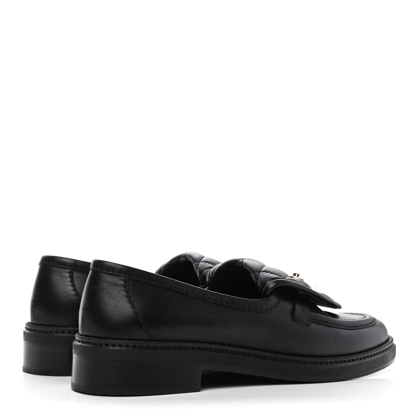 Lambskin Quilted CC Turnlock Loafers 37.5 Black