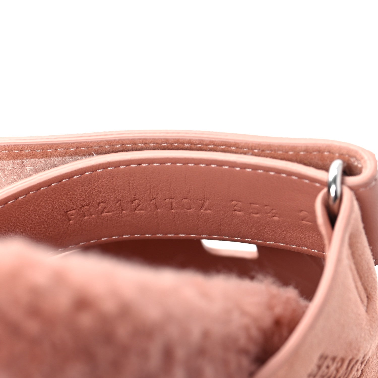 Hermes Suede Goatskin Woolskin Womens Chypre Sandals 35.5 Rose Aube 8 of 10