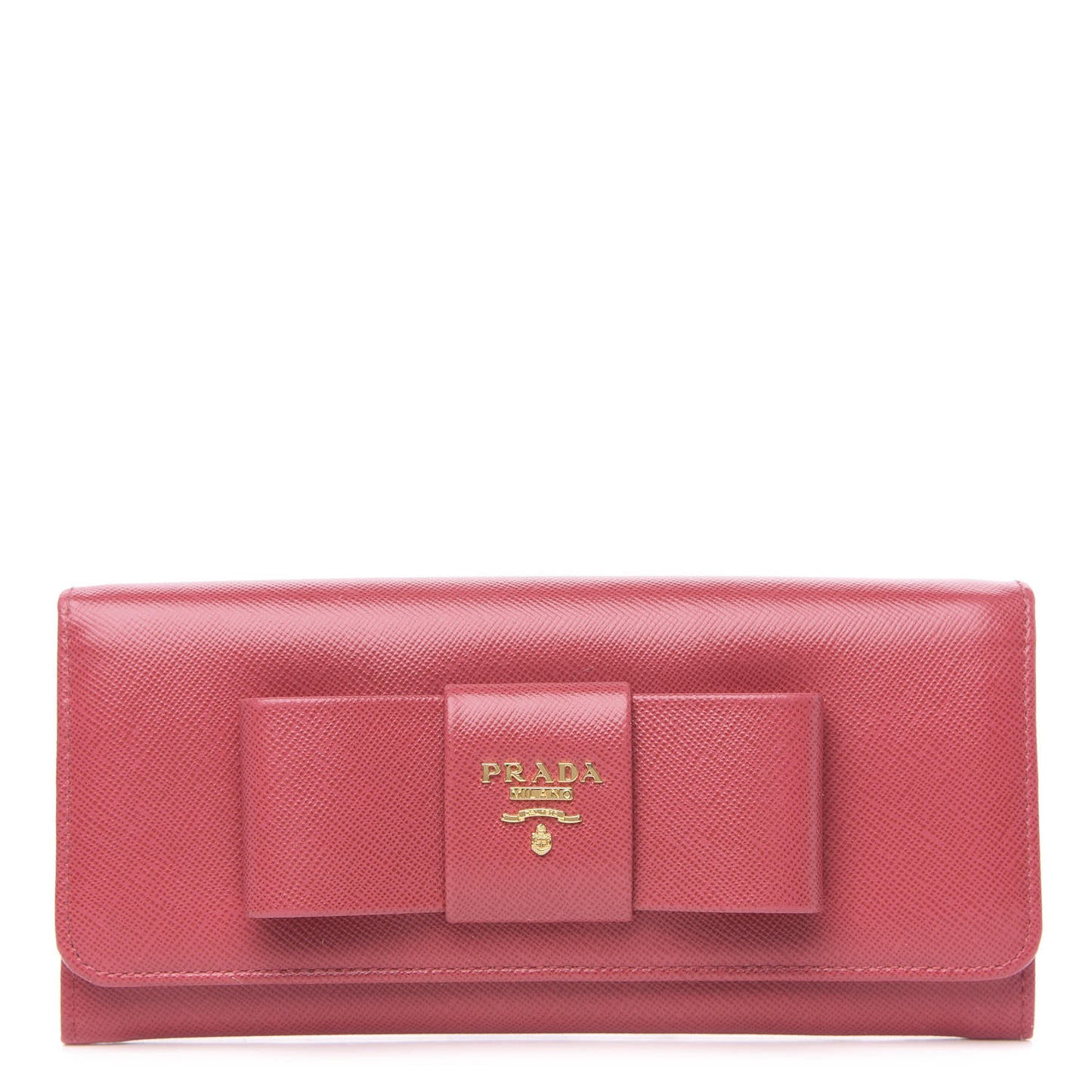Saffiano Bow Continental Wallet Peonia