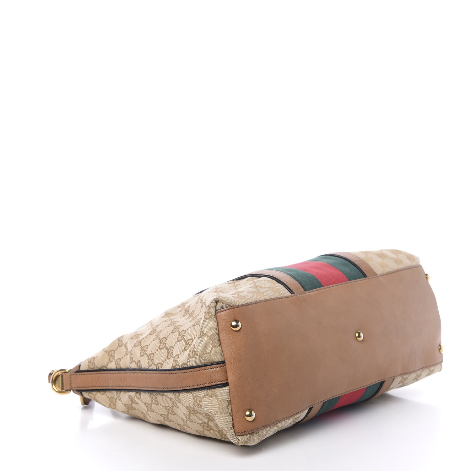 Gucci Monogram Web Medium Rania Top Handle Bag Sand 4 of 18