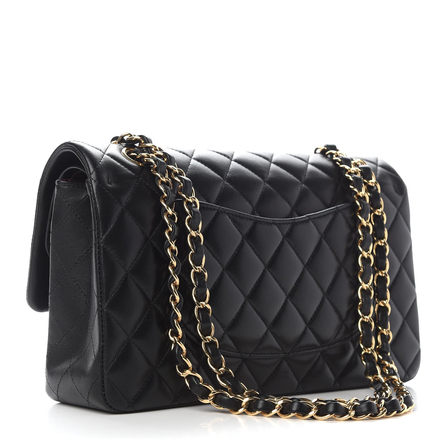 Chanel Lambskin Quilted Medium Double Flap Black 2 of 12