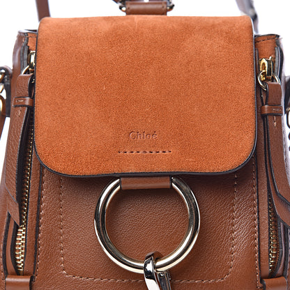 Chloe Suede Calfskin Mini Faye Backpack Tan 9 of 11