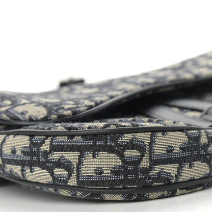 Christian Dior Oblique Mens Mini Saddle Bag Blue 8 of 10