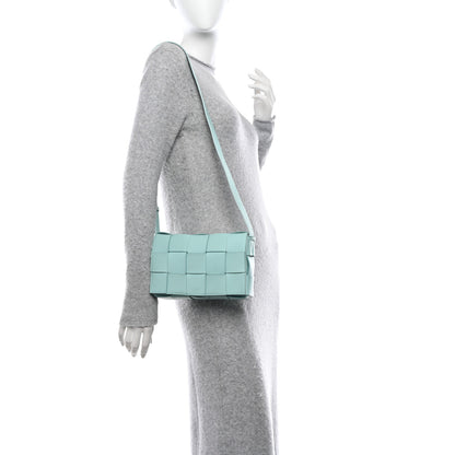 Bottega Veneta Lambskin Maxi Intrecciato Cassette Crossbody Bag Ice 2 of 10