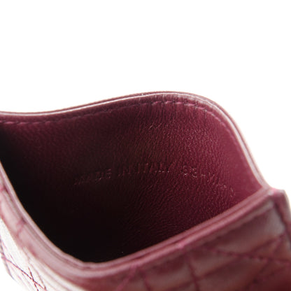Christian Dior Lambskin Cannage Lady Dior Card Holder Burgundy 6 of 6