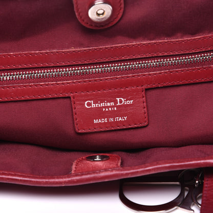 Christian Dior Coated Canvas Cannage Medium Panarea Tote Red 8 of 14