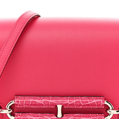 Hermes Evercolor Matte Alligator Mini Touch Sac Roulis Rose Mexico 8 of 11