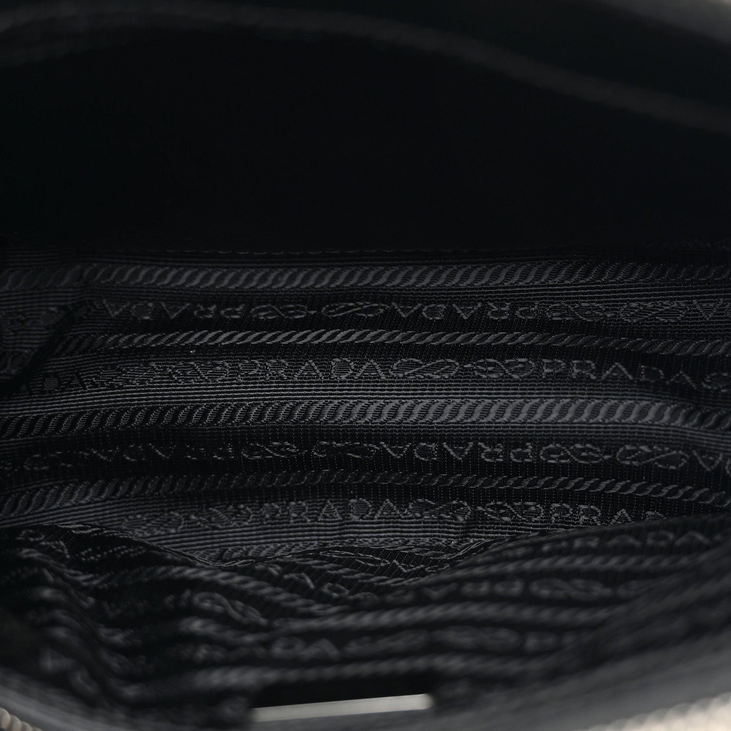 Prada Saffiano Lux Crystal Mini Galleria Double Zip Tote Black 5 of 13