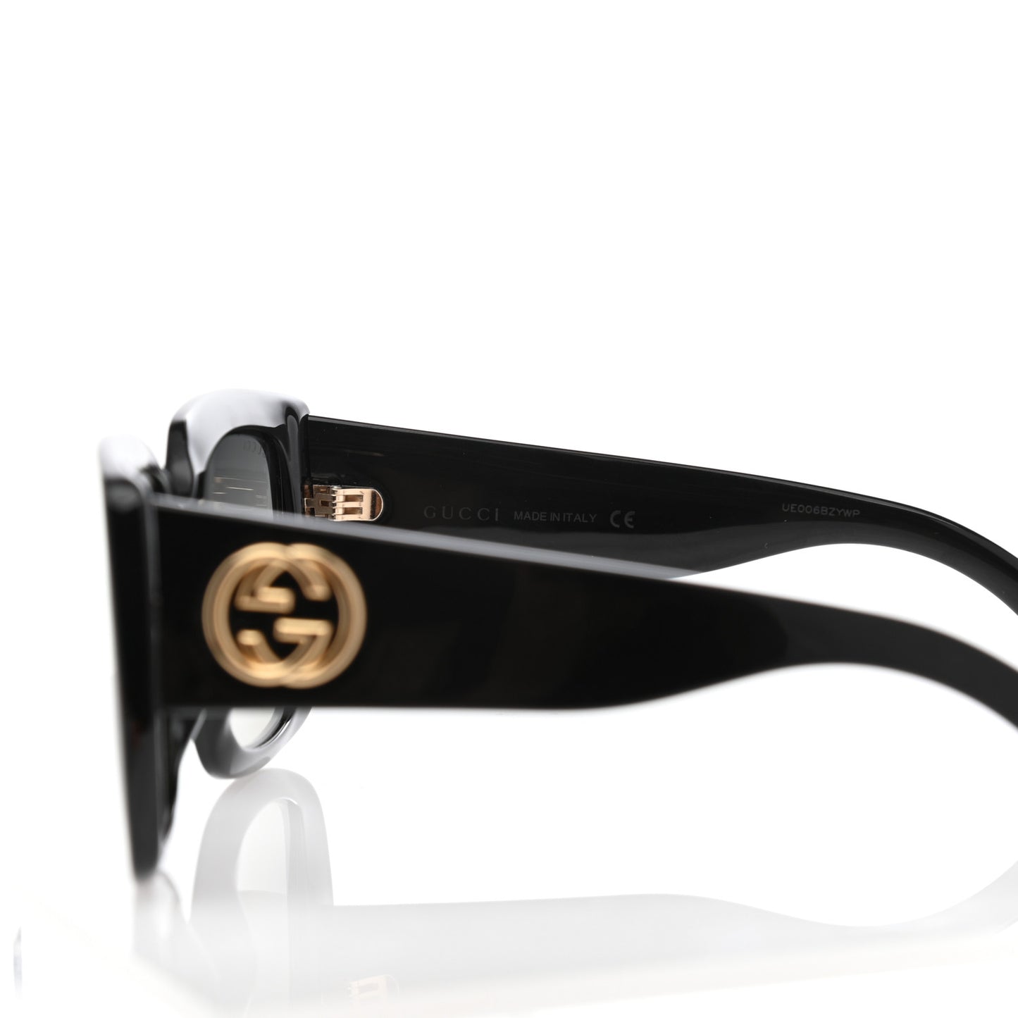 Acetate Square Frame Sunglasses GG0141S Black