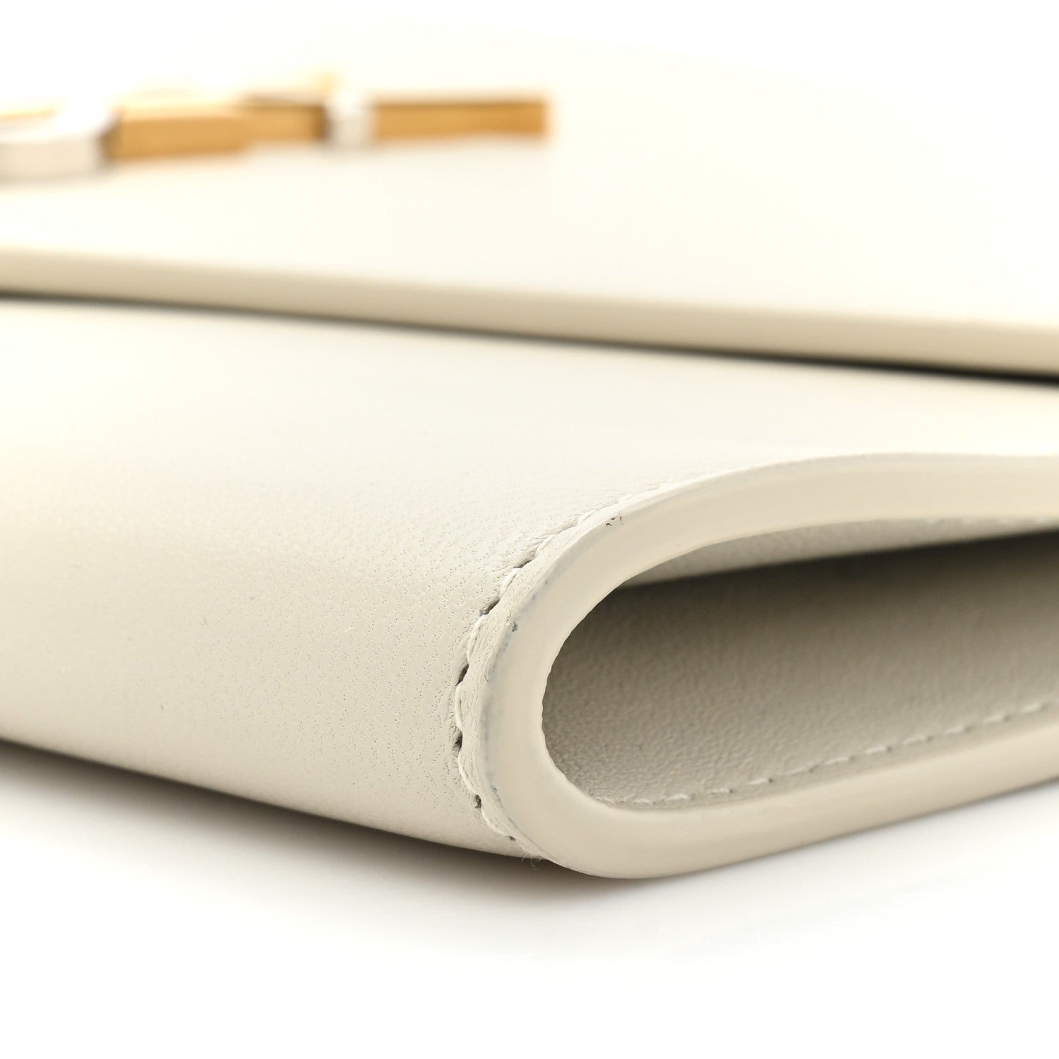 Saint Laurent Nappa Monogram Cassandre Flap Pouch Crema Soft 8 of 15