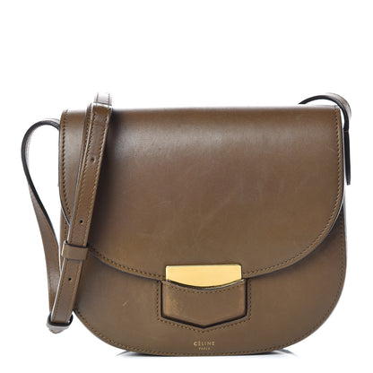 Celine Natural Calfskin Small Trotteur Chestnut 1 of 14
