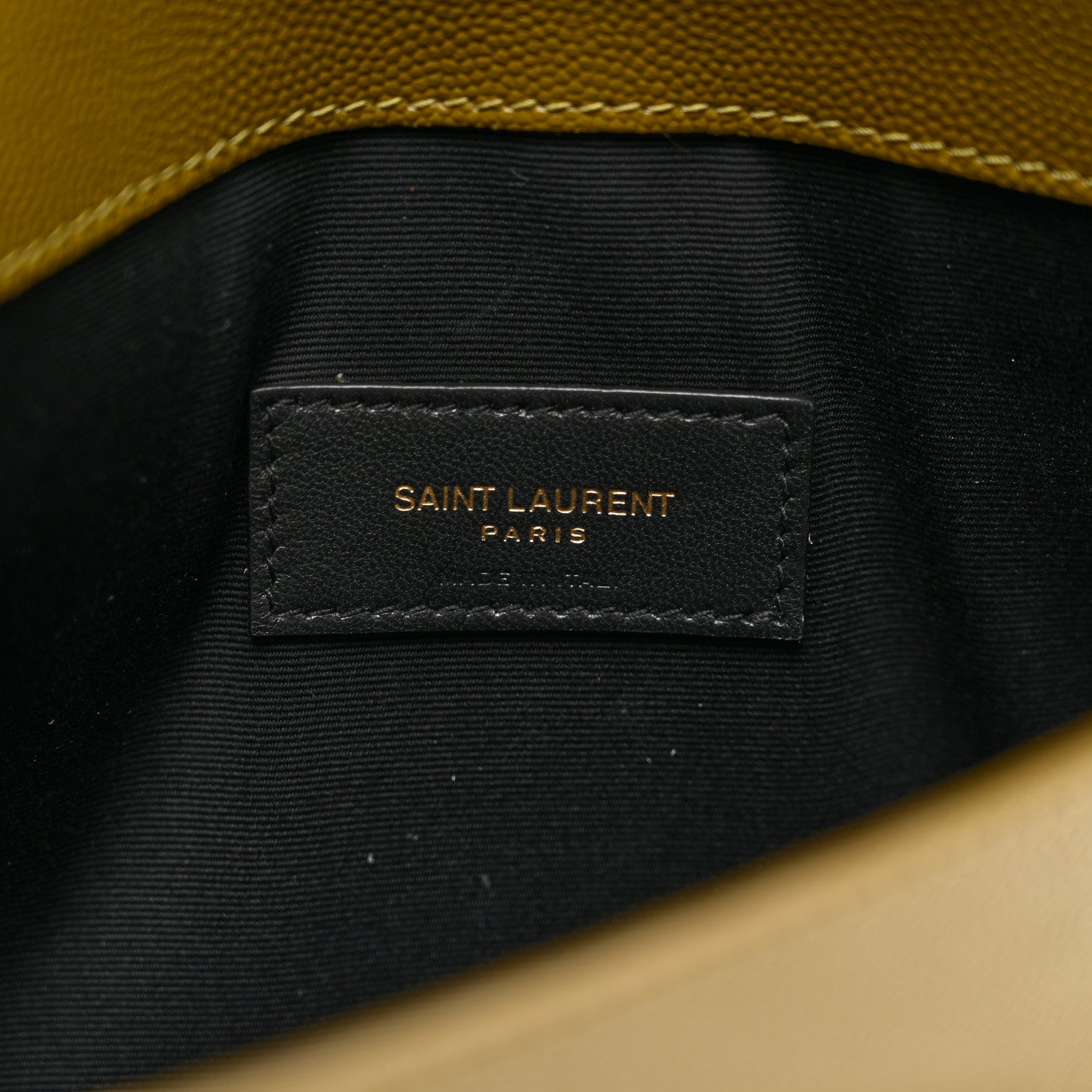 Saint Laurent Grain De Poudre Uptown Pouch Olive 6 of 6