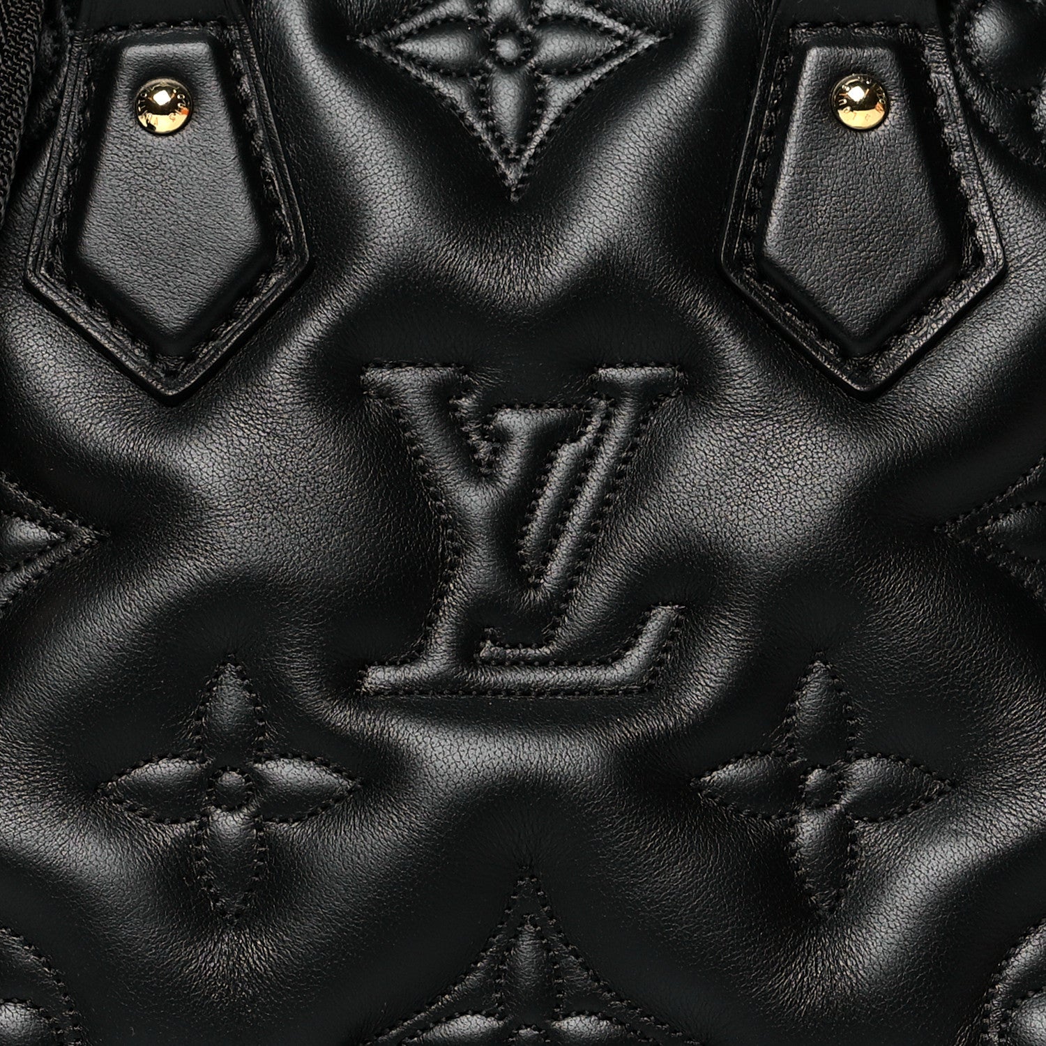 Louis Vuitton Calfskin Bubblegram Alma BB Black 7 of 9