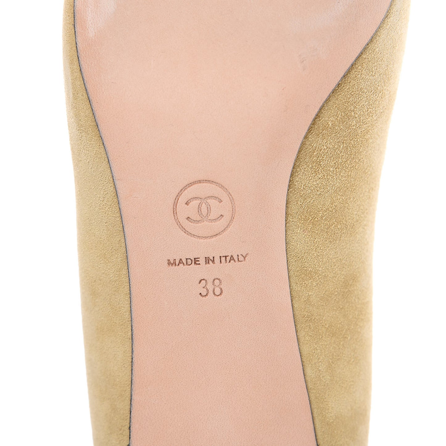 Kid Suede Grosgrain Cap Toe Pumps 38 Beige Black