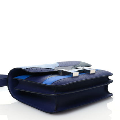 Hermes Shiny Alligator Swift Perforated Lizard Endless Road Constance 24 Bleu Zellige Bleu Encre Blue Nuit Vert Anglais 4 of 11