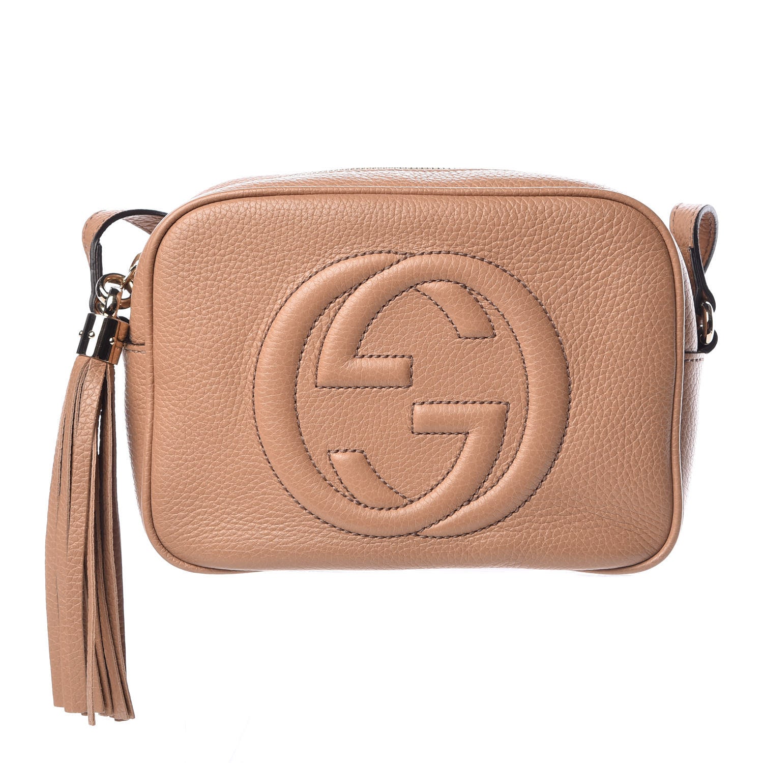 Gucci Pebbled Calfskin Small Soho Disco Bag Camelia 1 of 9