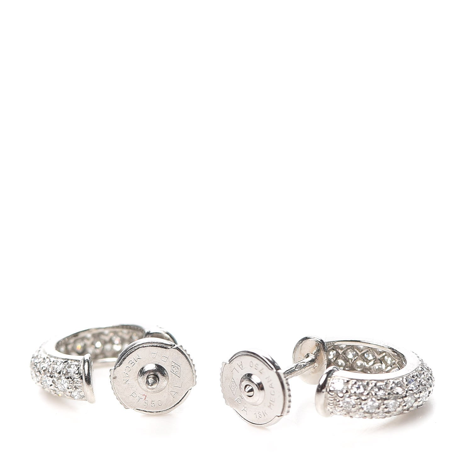 Cartier Platinum Diamond Etincelle De Cartier Hoop Earrings 3 of 5