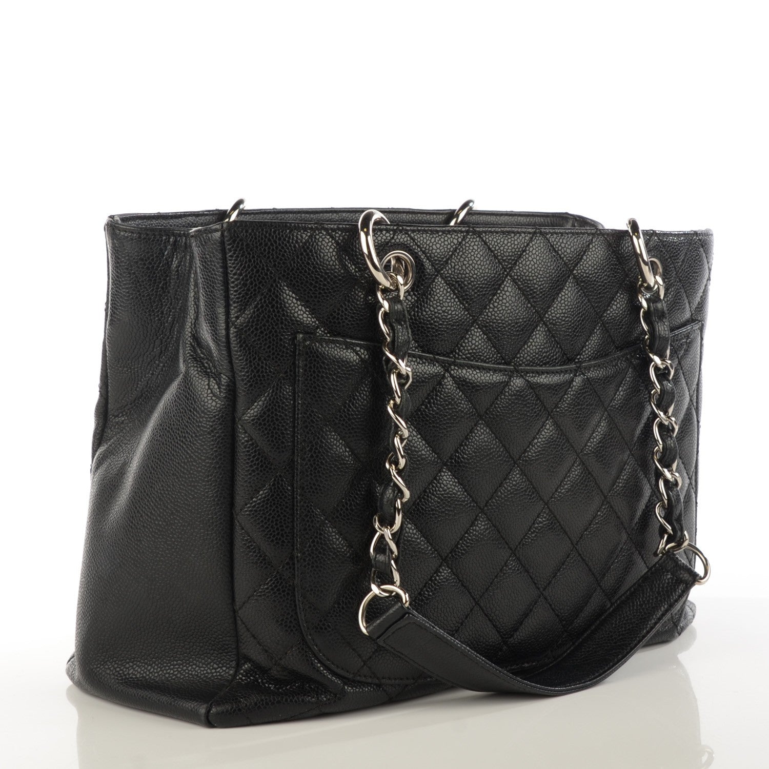 Chanel Caviar Quilted Grand Shopping Tote GST Black 3 of 7