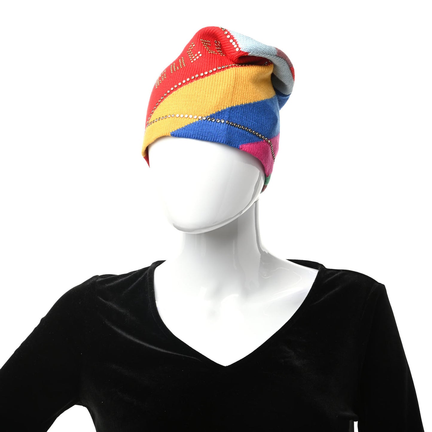 Wool Knit Multihimalat Beanie Hat M Multicolor