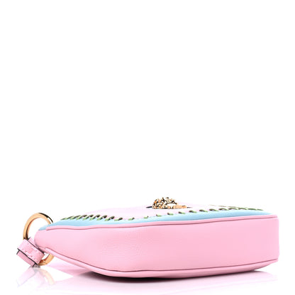 Versace Calfskin Whipstitch Medusa Mini Hobo English Rose 4 of 8