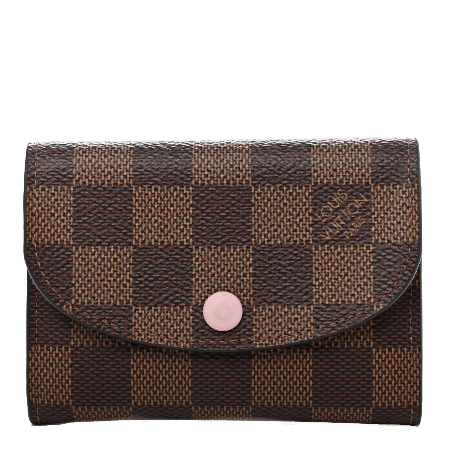 Louis Vuitton Damier Ebene Rosalie Coin Purse Rose Ballerine 1 of 4