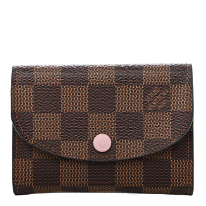Louis Vuitton Damier Ebene Rosalie Coin Purse Rose Ballerine 1 of 4