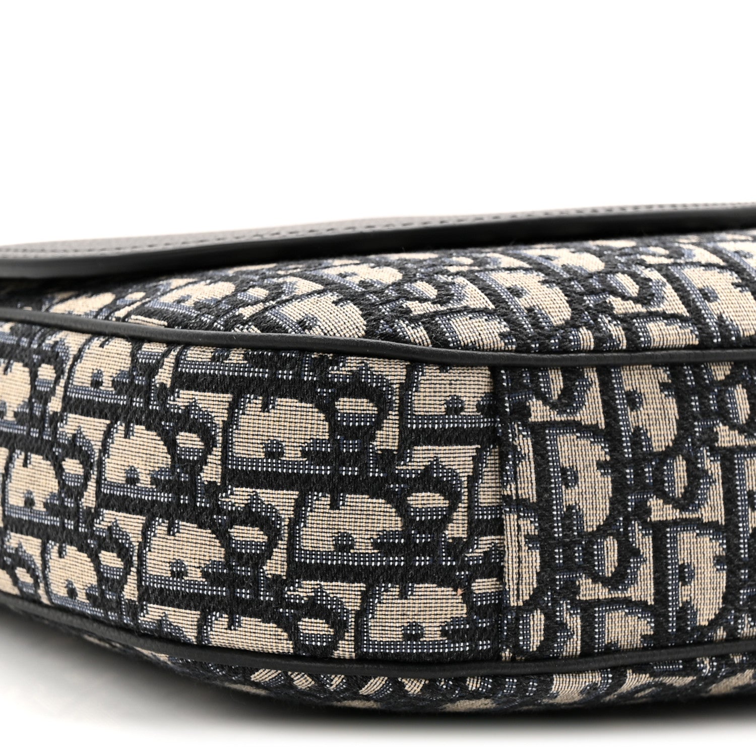 Christian Dior Grained Calfskin Oblique Saddle Messenger Black 9 of 11