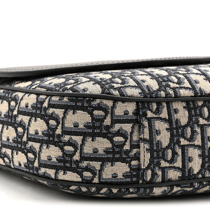 Christian Dior Grained Calfskin Oblique Saddle Messenger Black 9 of 11